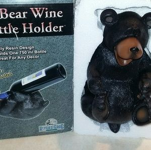 Rivers Edge- bear wine holder